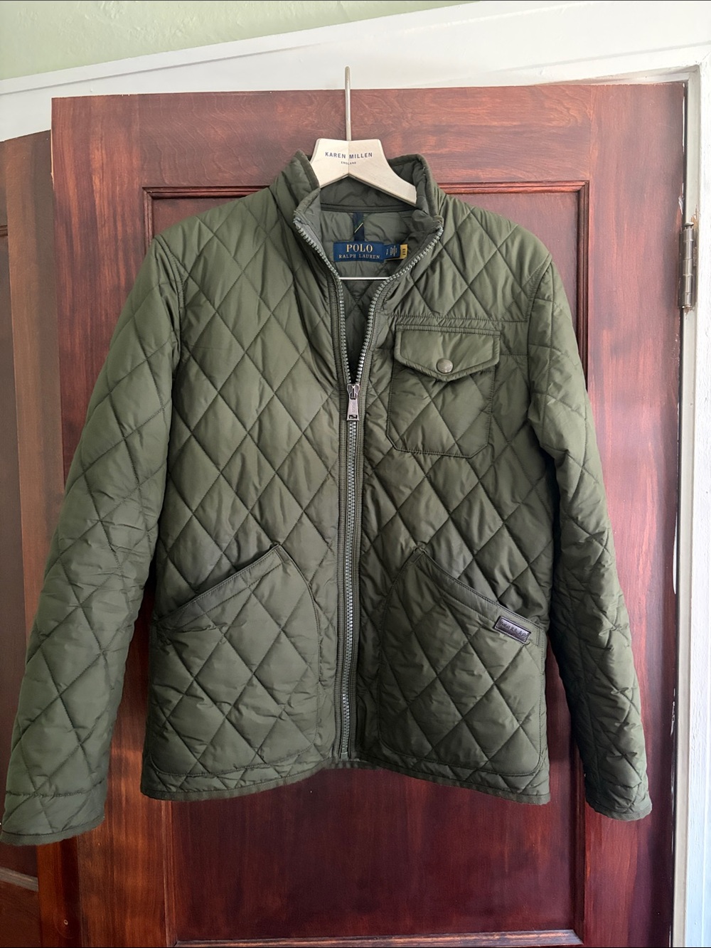 Polo Ralph Lauren Olive Quilted Newbury Lightweight Jacket